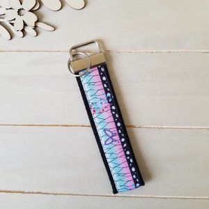 Butterfly hashira key fob, demon slayer wristlet car key lanyard